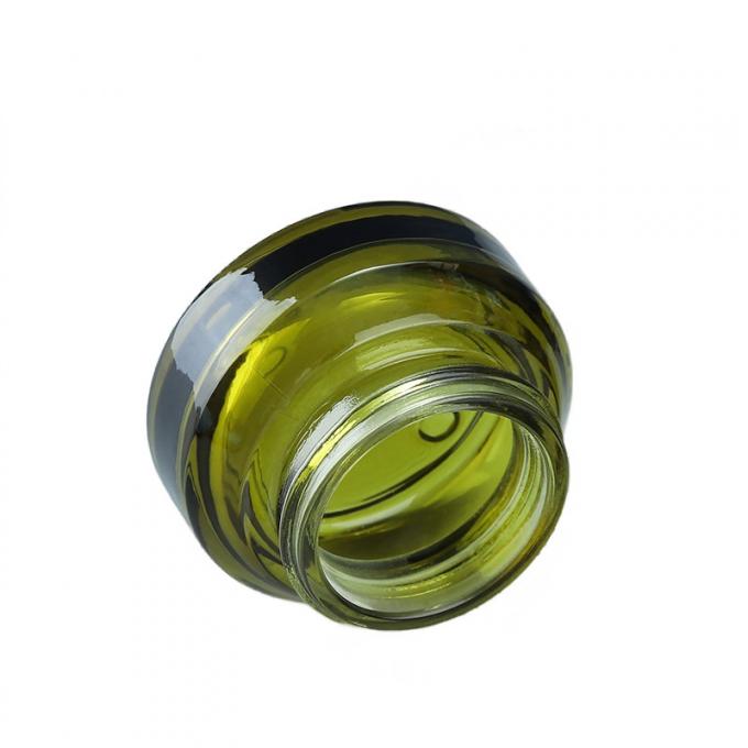 Round Glass Cosmetic Packaging Bottle with Silk Screen Printing 1