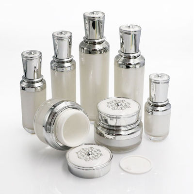 buy Customization Cosmetic Container Set Pump Bottle And Cosmetic Jar Set online manufacturer