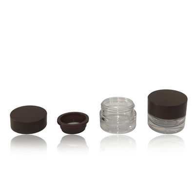 Clear  3.5g Small Loose Powder Container With Mesh SGS Certified