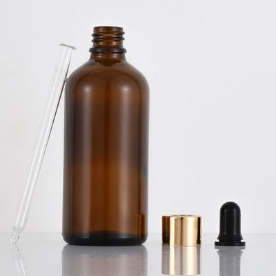 100ml Transparent Glass Foundation Bottle Round Dropper Cap Cosmetic Packaging With Free Sample