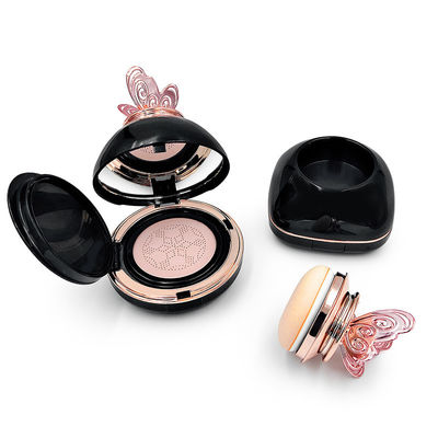 Travel Friendly Round Compact Powder Cushion Case Transparent Refillable Compatibility